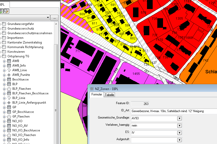 Fachschale Ortsplanung