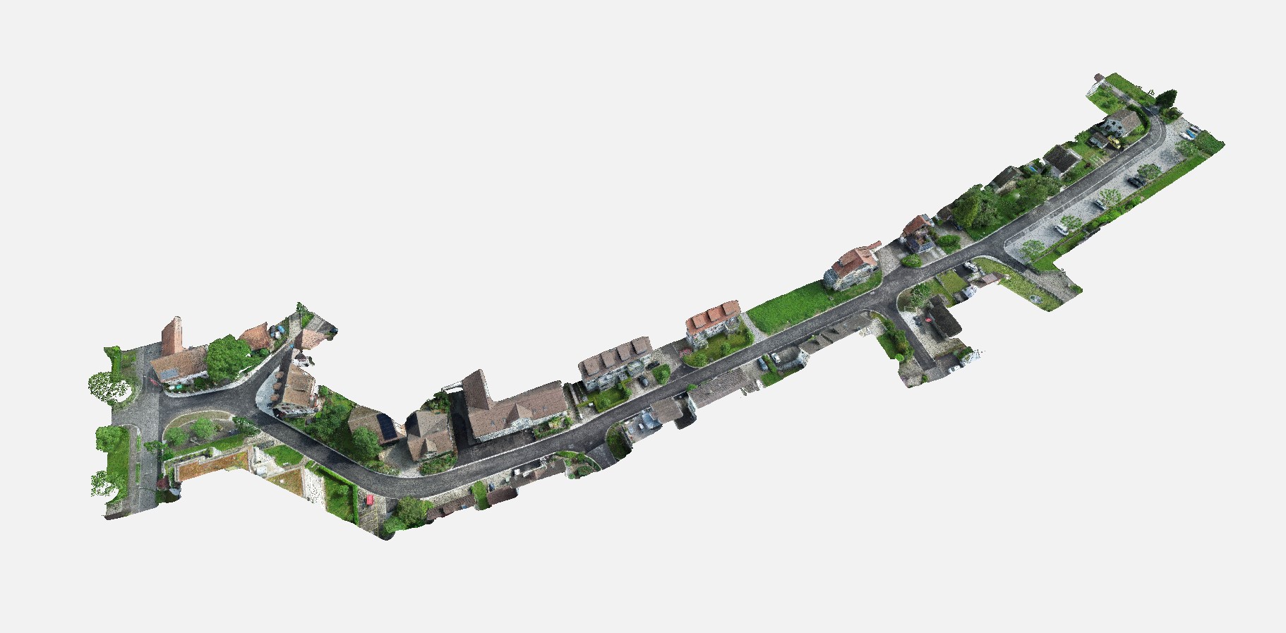 Drohnenvermessung Strassenzug