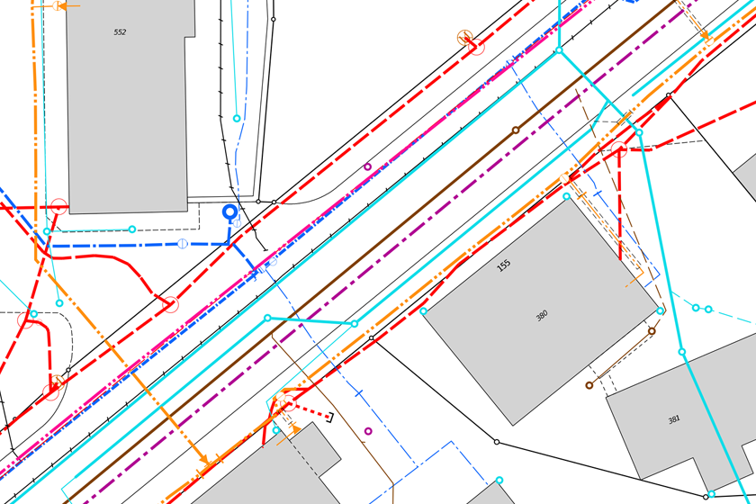 Ausschnitt Leitungskataster