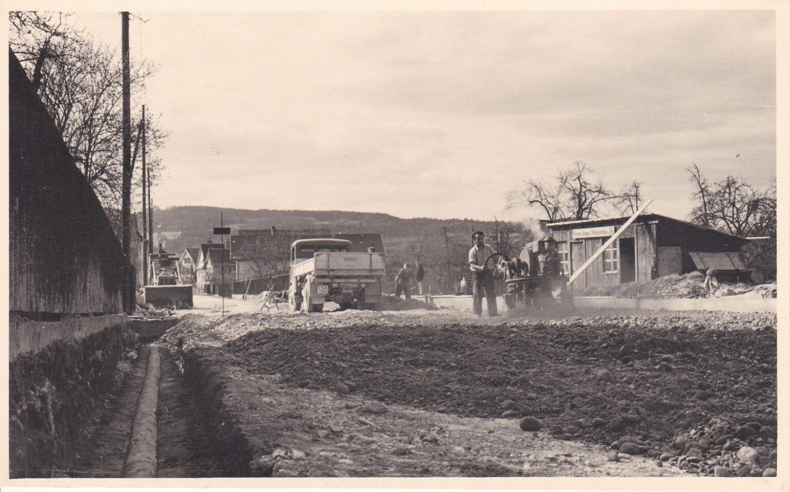 1954, Steckborn Freieck, Ausbau Staatsstrasse